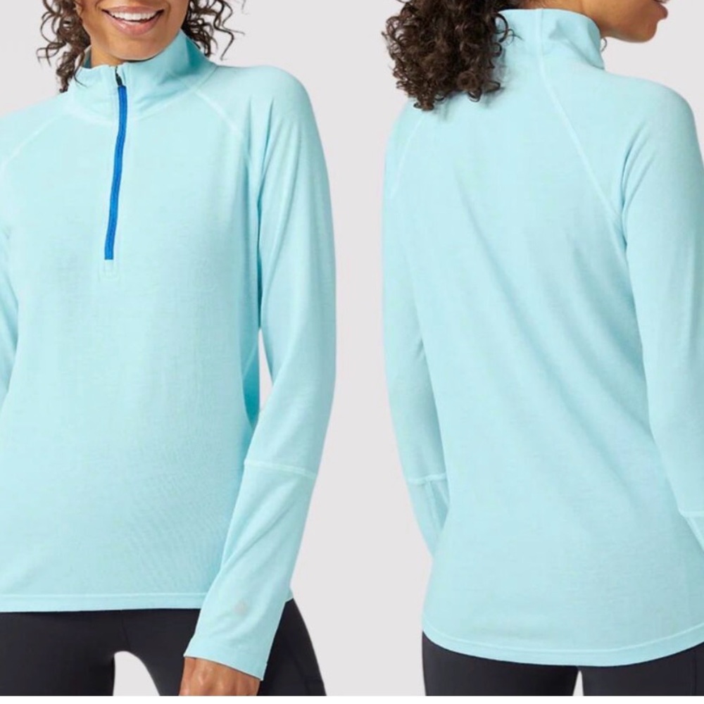 Stio Women's Tipton Tech Half Zip  size : Medium Color:Glacial Heather NWT